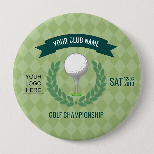 Club/Corporate Golf Turnier Logo hinzufügen Button (Vorderseite)