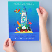 Club/Corporate Summer Beach Party hinzufügen Flyer (Hand)