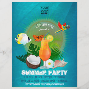 Club/Corporate Summer Party Fotoeinladung hinzufüg Flyer