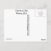 Club de la Paz Postkarte (Rückseite)