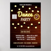 Club Deejay Dance Music Party Logo hinzufügen Poster (Vorne)