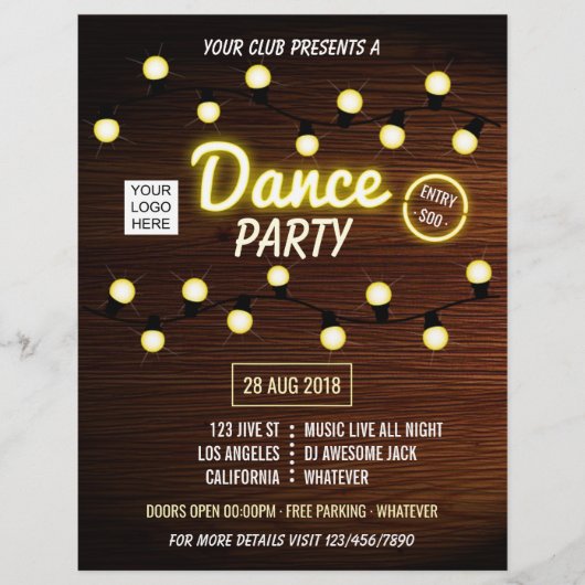 Club DJ Dance Music Party hinzufügen Logo und Foto Flyer (Vorne)