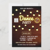 Club DJ Dance Music Party Logoeinladung hinzufügen Einladung (Vorderseite)