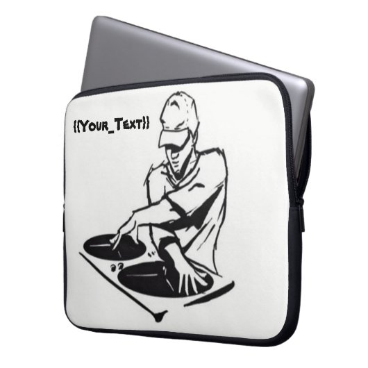 Club DJ Laptopschutzhülle (Vorderseite Links)