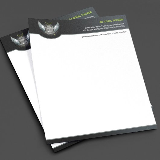 Club DJ Letterhead Briefkopf
