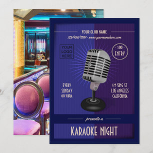 Club-/Firmen-Karaoke-Party Foto und Logo hinzufüge Einladung