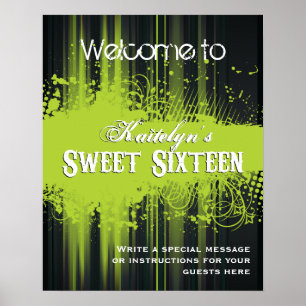 Club Flyer Look Sweet 16 Willkommenspender Poster