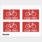 Club Fred Cycling Rechteckiger Aufkleber (Blatt)