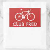 Club Fred Cycling Rechteckiger Aufkleber (Tasche)