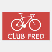 Club Fred Cycling Rechteckiger Aufkleber (Vorderseite)