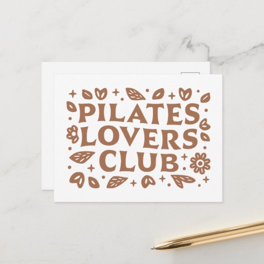 Club für Pilates Postkarte (Vorderseite/Rückseite Beispiel)