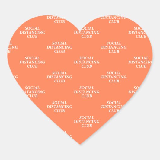 Club für soziale Distanzen Herz-Aufkleber (Vorderseite)
