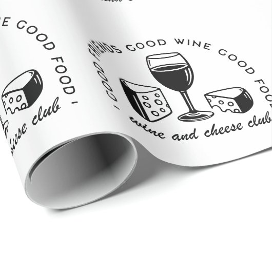 Club für Wein und Käse Geschenkpapier (Rolleneckpunkt)