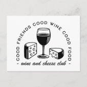 Club für Wein und Käse Postkarte (Vorderseite)