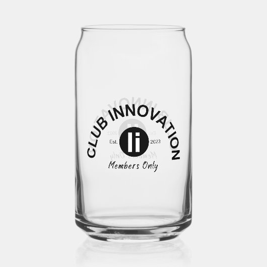 Club Innovation Sipper Glass mit Favicon Dosenglas (Vorderseite)