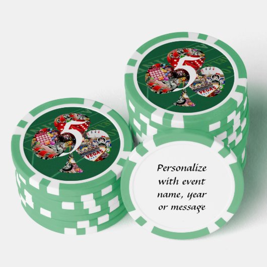 Club - Las Vegas Spielkartenform Pokerchips (Stapel)
