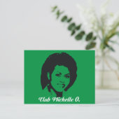 Club Michelle O Postcards, Kelly Green Postkarte (Stehend Vorderseite)