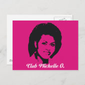 Club Michelle O Postkarten, Hot Pink Postkarte (Vorne/Hinten)