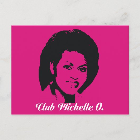 Club Michelle O Postkarten, Hot Pink Postkarte (Vorderseite)
