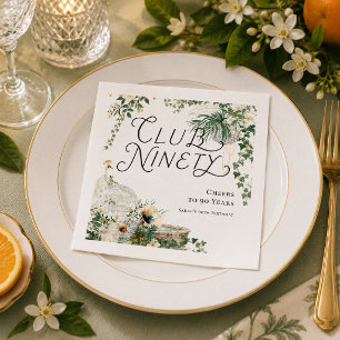Club Ninety Garden Supper 90. Geburtstag Serviette