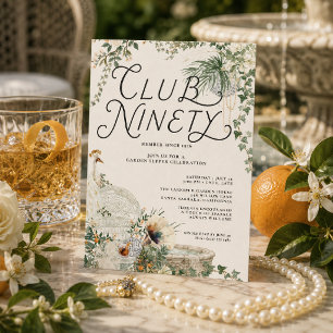 Club Ninety Palm Court 90. Geburtstag Einladung