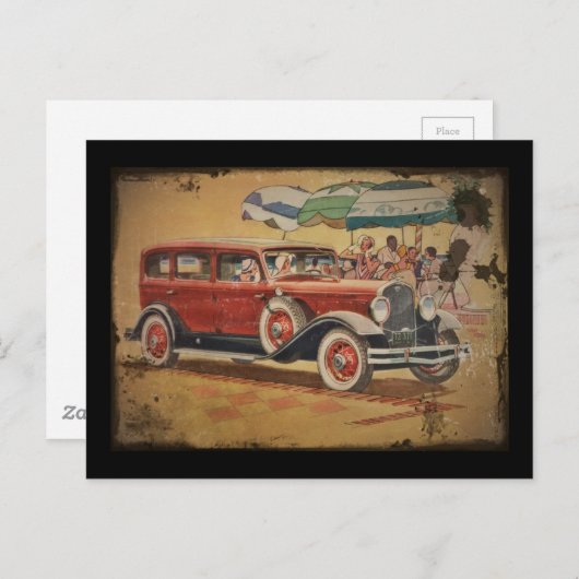 Club Sedan am Strand Postkarte (Vorne/Hinten)