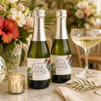 Club Seventy Conservatory Soirée Bottle Labels Schaumweinetikett
