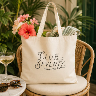 Club Seventy Vintage Birthday Tote Bag Tragetasche