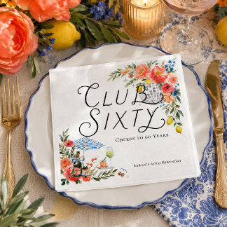 Club Sixty Coastal Garden Geburtstagsservietten Serviette