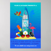Club Summer Beach Party hinzufügen Logo-Werbung Poster (Vorne)