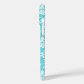 Club Surfbrett Hibiskus Hawaiian Turq Case-Mate iPhone Hülle (Rückseite / Links)