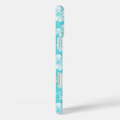 Club Surfbrett Hibiskus Hawaiian Turq Case-Mate iPhone Hülle (Rückseite / Rechts)