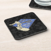 Club Surfing Diamond Hawaiian Tiki Bar Untersetzer (Linke Seite)