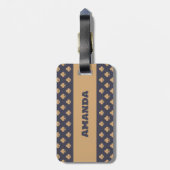 Club Symbol Pattern Bright Grau Gepäckanhänger (Rückseite vertikal)