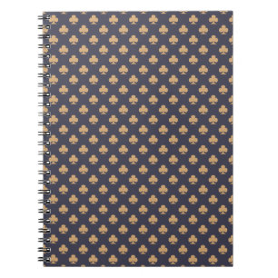 Club Symbol Pattern Bright Grau Notizblock