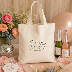 Club Thirty personalisierte Geburtstags-Tasche Tragetasche