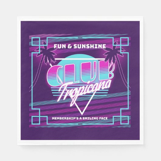 Club Tropicana Serviette (Vorderseite)