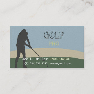 Club-und-Ball-Sport-Golfspieler-Golf-Lehrer Visitenkarte
