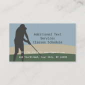 Club-und-Ball-Sport-Golfspieler-Golf-Lehrer Visitenkarte (Rückseite)