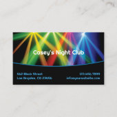 Club Uplighting DJ Business Card Visitenkarte (Vorderseite)