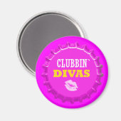 Clubbin Divas School Locker magnet office magnet (Vorderseite/Rückseite)
