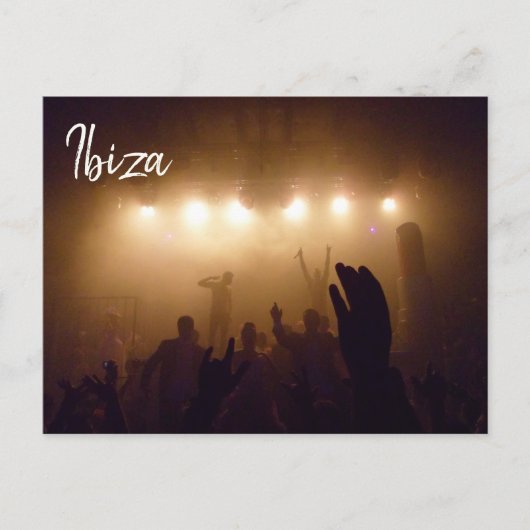 Clubbing im Foto von Ibiza Postkarte (Vorderseite)