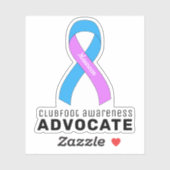 Clubfoot Awareness Advocate Vinyl Sticker (Blatt)