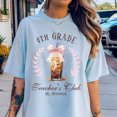 Clubname des Custom Grade Teacher's Coffee Lover T-Shirt
