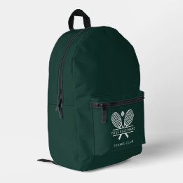 Clubname Green Tennis Team hinzufügen Custom Bedruckter Rucksack
