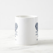 Clubname Tennis Team Navy Blue Logo Custom Kaffeetasse (Mittel)