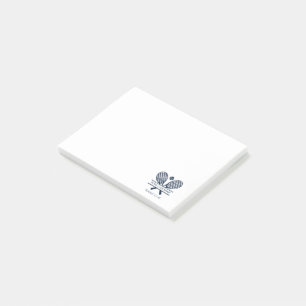 Clubname Tennis Team Navy Blue Logo hinzufügen Post-it Klebezettel