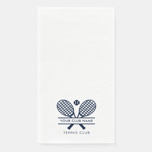 Clubname Tennis Team Navy Blue Logo hinzufügen Serviette (Vorderseite)