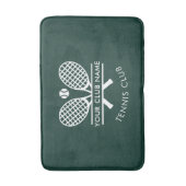 Clubname Tennis Team Rackets Motif Custom Badematte (Vorderseite Vertikal)
