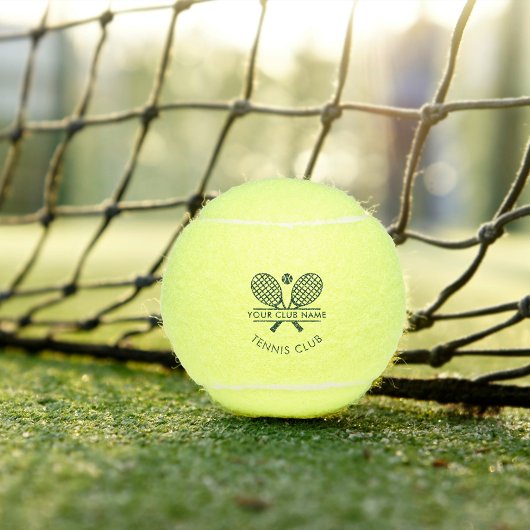 Clubname Tennisteam Grün jeder Farbe hinzufügen Tennisbälle